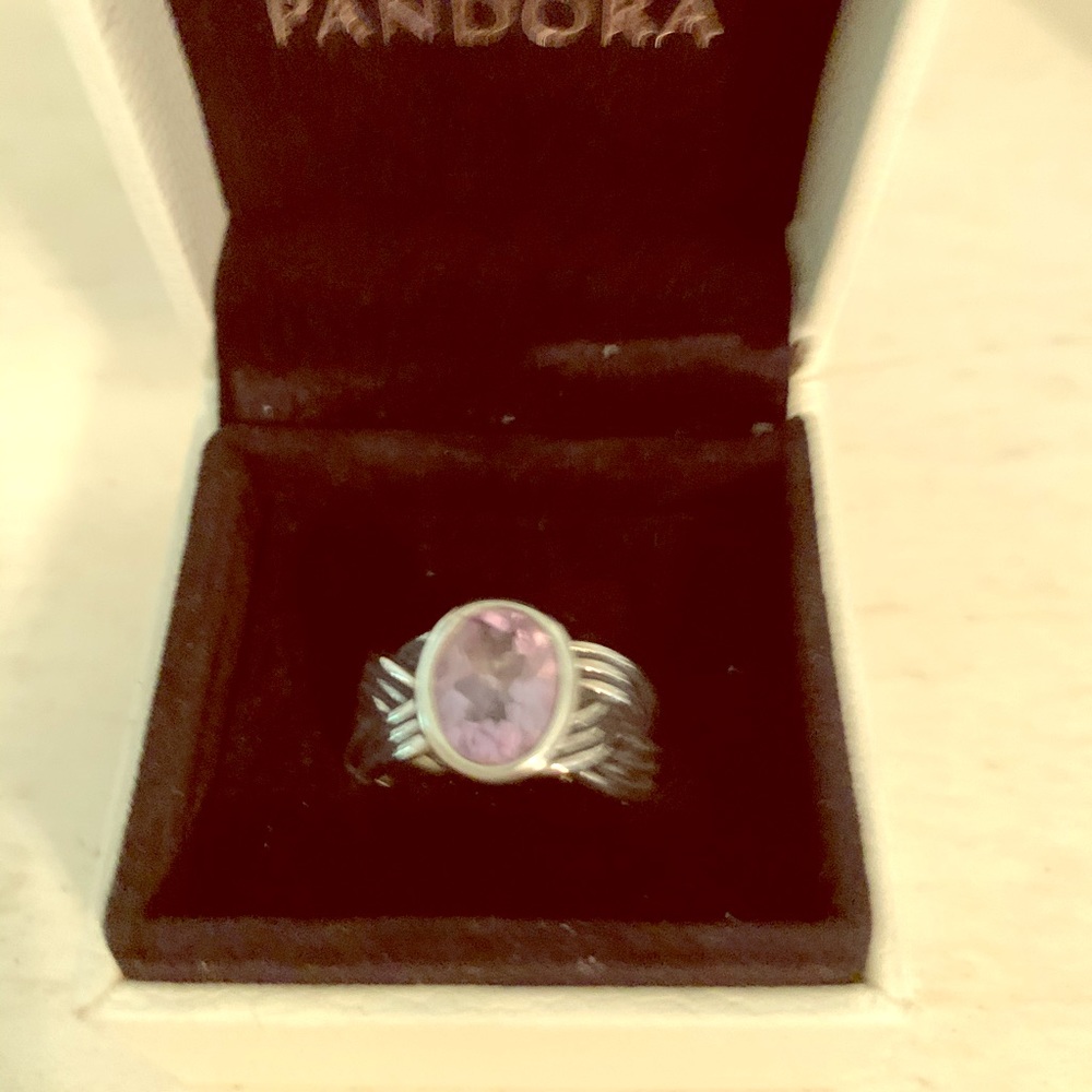Pandora “Floral Elegance Amethyst” ring.